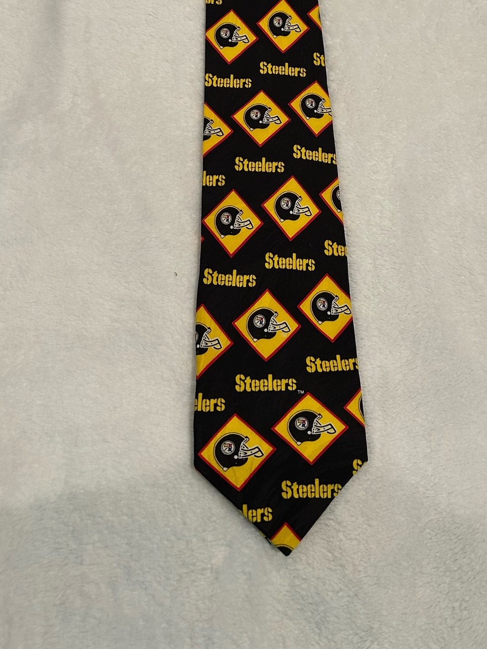 Ralph Marlin Black, Yellow & Red Pittsburgh Steelers Logo Tie